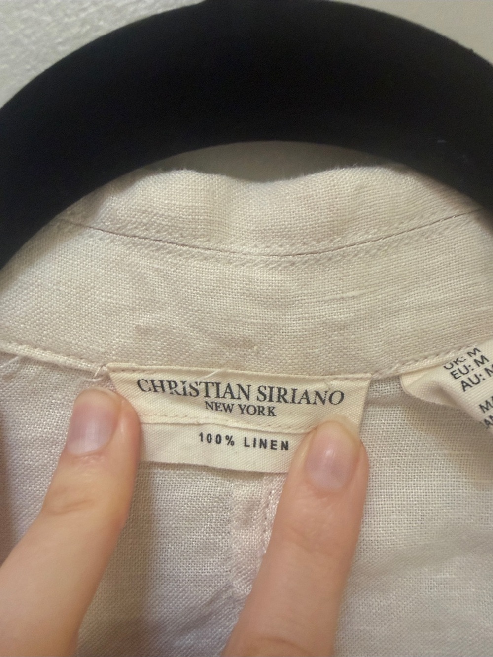 Christian Siriano New York 100% Linen Blazer Cream Medium - Picture 3 of 5